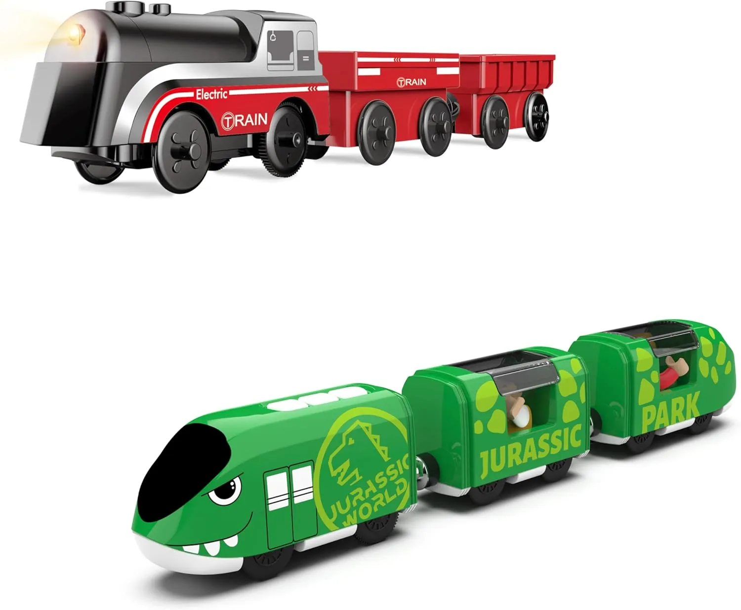 Toy Train Set for Railway System, Battery Powered Locomotive Train Toys Compatible with Thomas & Friends, Brio, Chuggington
