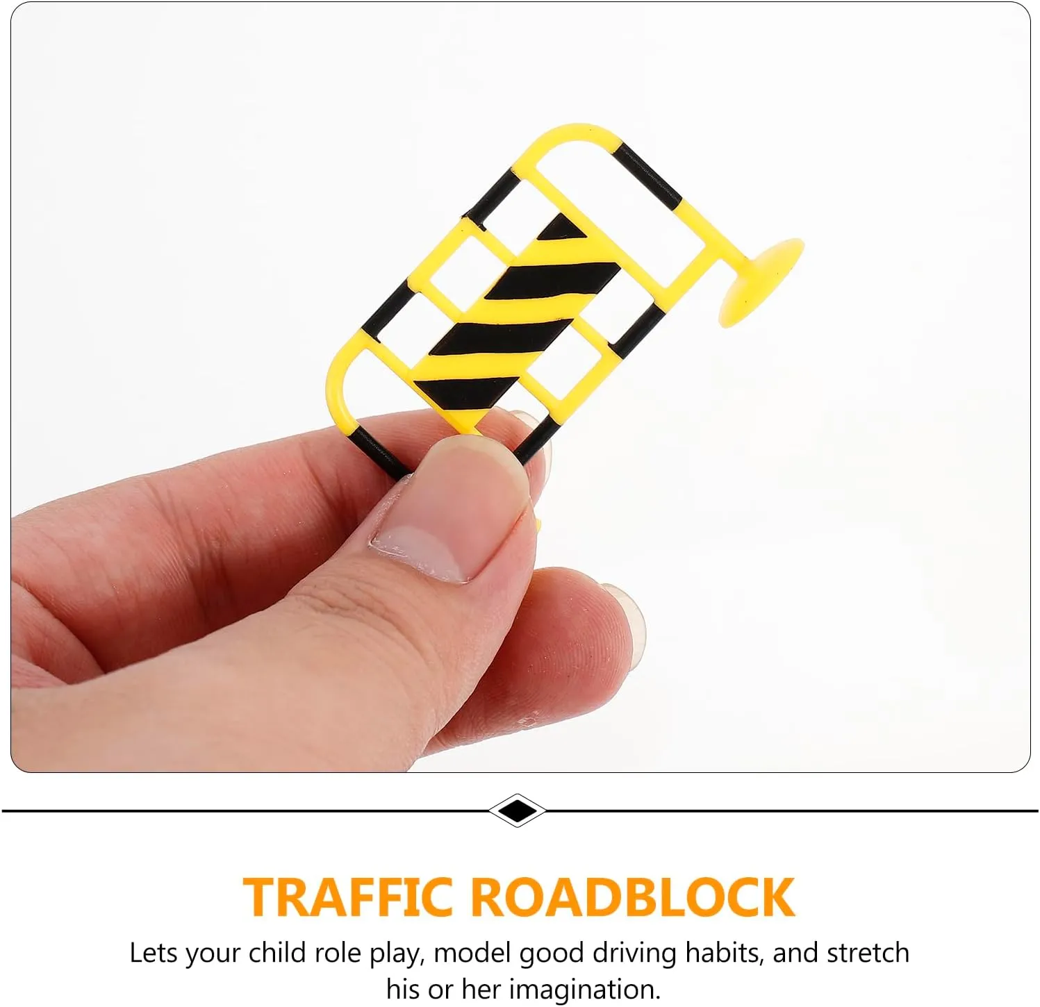 TOYANDONA 72 Pcs Mini Traffic Road Signs & Barricades Set - Educational, Language Skills & Social Studies - Traffic Safety Theme - Unisex - Ages Infant