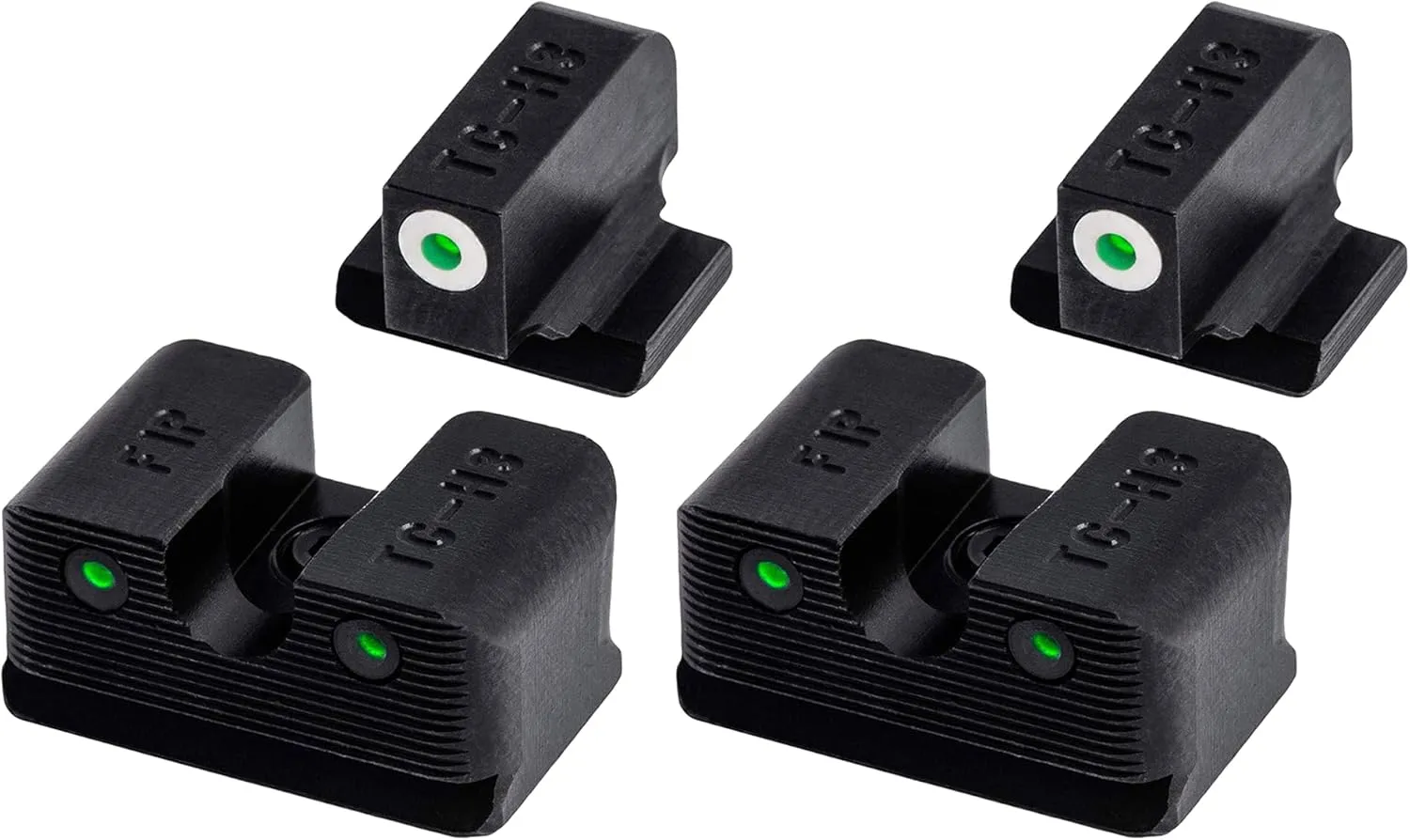 TruGlo Tritium Pro Glow in The Dark Gun Handgun Glock Pistol Laser Sight Accessories with Rear Colors for FNH FNP-9, FNX-9 and FNS-9 (2 Pack)