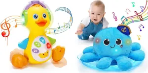 Tsomtto Baby Musical Crawling Toys 0-3-6-12 Months