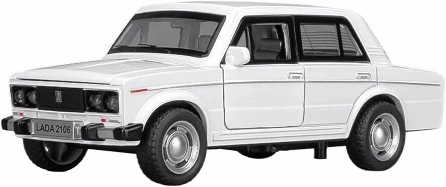 TURHAN 1/32 Suitable for Lada NIVA Alloy Model car-Pullback Music and Light car Suitable for Collection and Play Display Ornaments (Color : 2106 White)