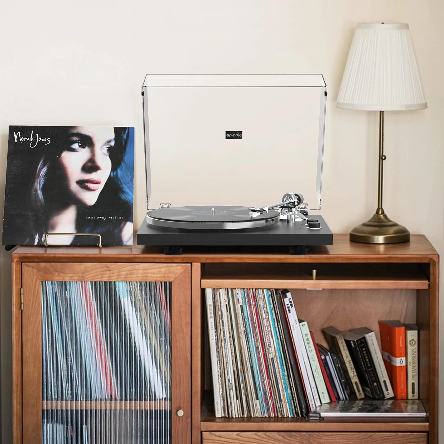 Turntables Record Player Wireless Output Connectivity Vinyl Player Belt-Drive Turn Tables Support 33&45 RPM Speed Phono Line Output USB Digital to PC Recording ATN3600L MM Cartridge Black