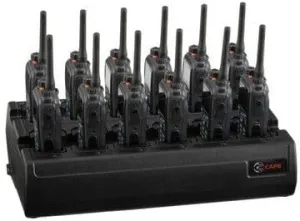 Twelve Bay Rapid Desk Charger for Kenwood TK-3312E Rechargeable Two Way Radio (Built-in Power Supply)