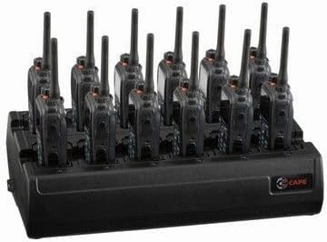 Twelve Bay Rapid Desk Charger for Kenwood TK-3407 Rechargeable Two Way Radio (Built-in Power Supply)