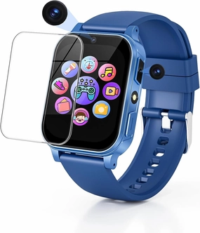 TWFRIC Kids Smart Watch for Boys Toys Ages 6-8 31 Games Touch Screen Watch with Dual Cameras for 4 5 6 7 8 9 Year Old Girls Boys Birthday Gifts (Blue)