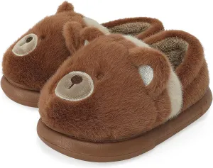 TXJ Sports Toddler Slippers Plush Warm House Slippers Anti-Skid House Shoes Indoor Outdoor for Boys Girls Kids