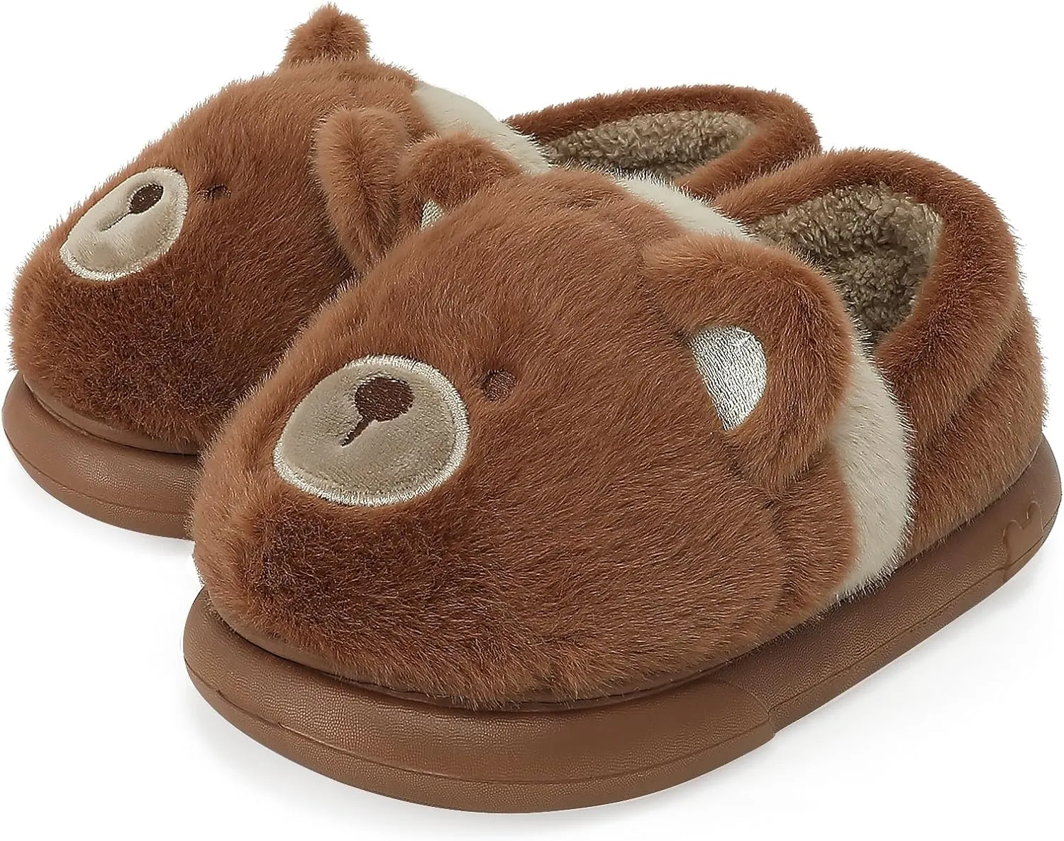 TXJ Sports Toddler Slippers Plush Warm House Slippers Anti-Skid House Shoes Indoor Outdoor for Boys Girls Kids
