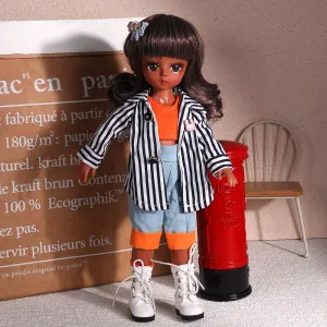 UCanaan BJD Doll 1/6 SD Dolls 12 Inch 18 Ball Jointed Doll DIY Toys with Full Set Clothes Shoes Wig Makeup, Best Gitfs for Girls Christmas Birthday (B-Jing Ning-HF)