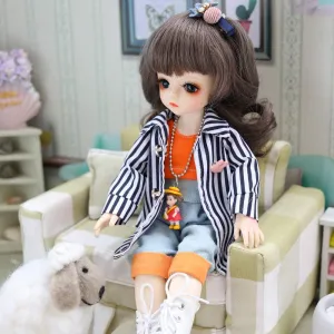 UCanaan BJD Doll 1/6 SD Dolls 12 Inch 18 Ball Jointed Doll DIY Toys with Full Set Clothes Shoes Wig Makeup, Best Gitfs for Girls Christmas Birthday (B-Jing Ning)