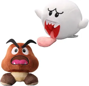 uiuoutoy Set of 2 Ghost Boo & Goomba Plush 5''