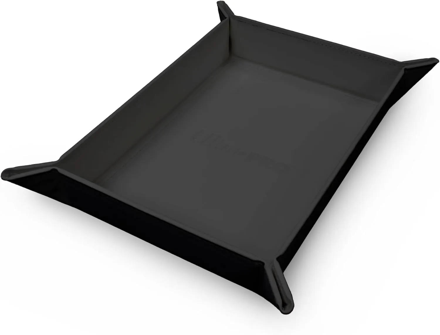 Ultra PRO - Vivid Magnetic Folding Dice Tray, Portable Compact Tabletop RPG Gaming Tool Accessory Durable Leatherette Foldable Dice Holder Mat - Black