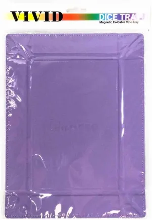 Ultra PRO - Vivid Magnetic Folding Dice Tray, Portable Compact Tabletop RPG Gaming Tool Accessory Durable Leatherette Foldable Dice Holder Mat - Purple