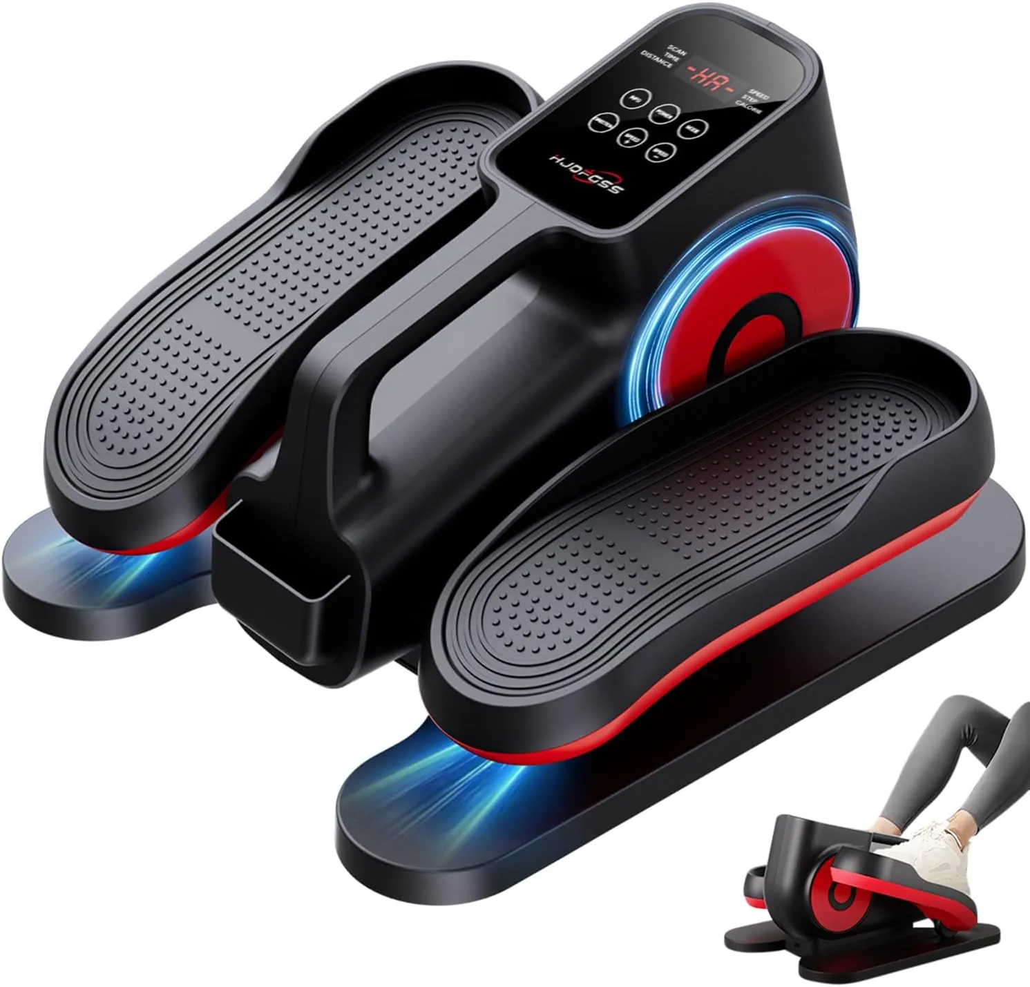Under Desk Elliptical Machine, Ellipse Leg Exerciser Electric as Seen on TV for Seniors with Remote Control & 10 Adjustable Speeds,Quiet & Portable Mini Seated Pedal Exerciser