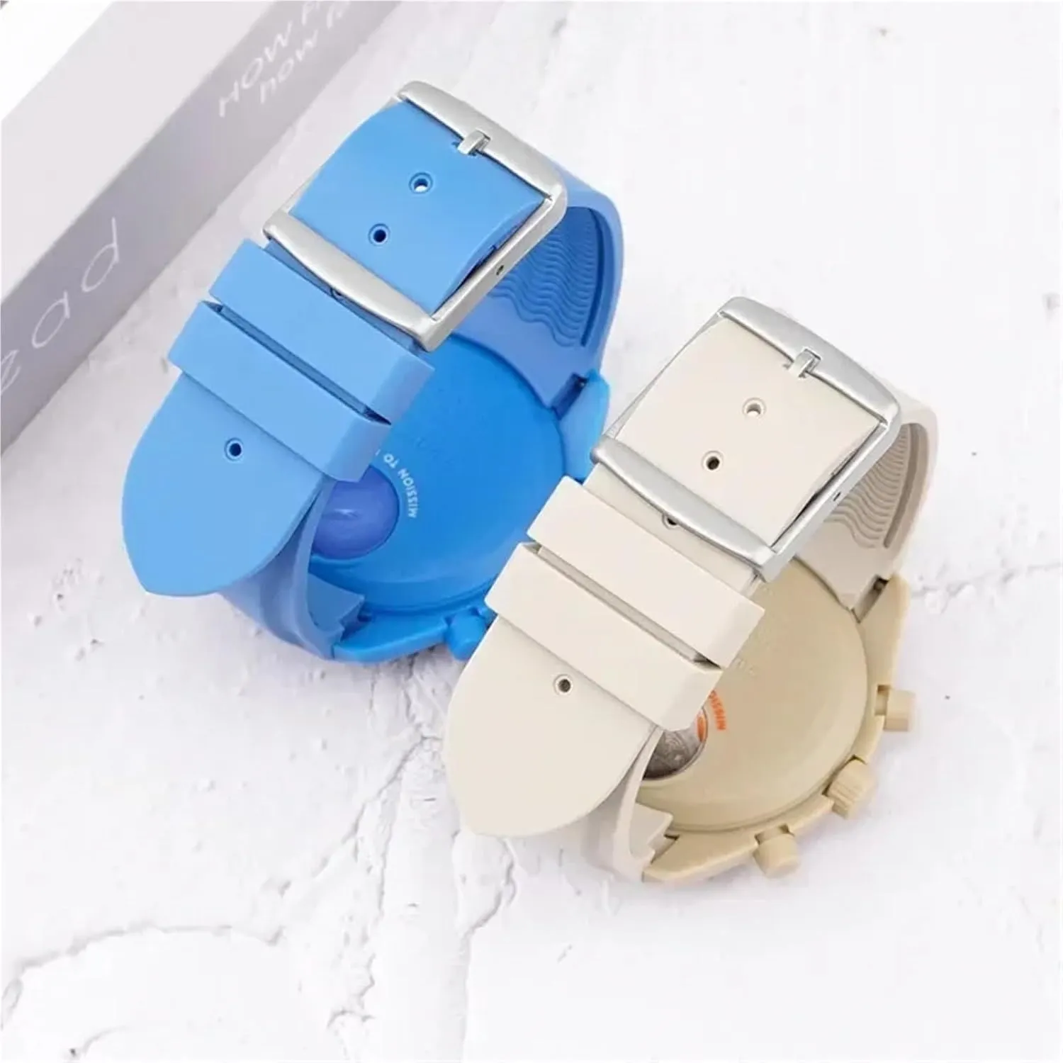 Unisex Resin Watch Strap Fashion Quick Release Replacement Band 20mm Stainless Steel Buckle