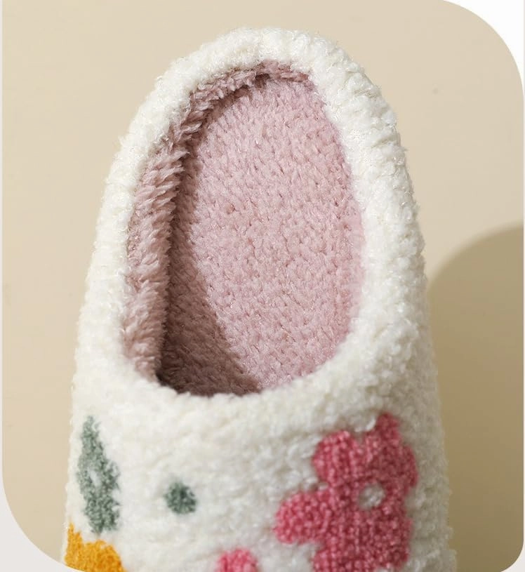 Unisex Meet Me at Midnight Slippers Soft Embroidered Plush Fluffy Warm Home Slippers Indoor Outdoor Slippers Couple Shoes