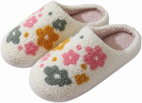 Unisex Meet Me at Midnight Slippers Soft Embroidered Plush Fluffy Warm Home Slippers Indoor Outdoor Slippers Couple Shoes