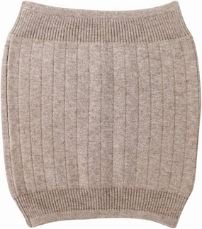 Unisex Warm Soft Cashmere Waist Warmer Wool Warming Belt Elastic Lower Waist Support (A-Camel Plush Lining)