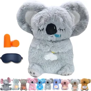 Upgraded The Relief Koala, Evora Anxiety Relief Koala, Adjustable Breathing Stuffed Animal with Musical Lights & Rhythmic Breathing Motion for Stress Relief & Emotional Support (1PC D)