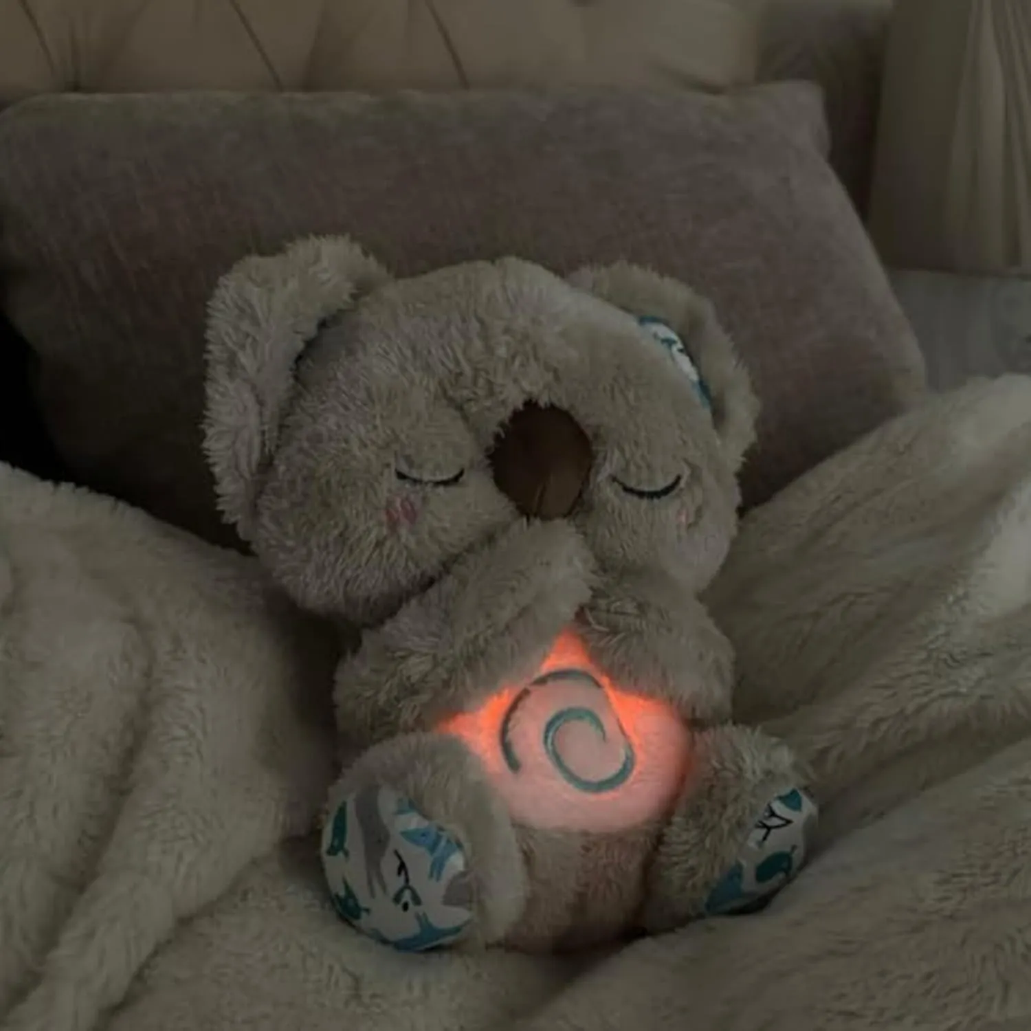 Upgraded The Relief Koala, Evora Anxiety Relief Koala, Adjustable Breathing Stuffed Animal with Musical Lights & Rhythmic Breathing Motion for Stress Relief & Emotional Support (1PC D)