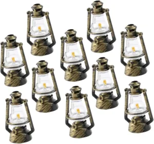 UPKOCH 3sets Mini Kerosene Lamp Decor Vintage Lights for Dollhouse Micro Scene Decoration for Rooms and Creative Craft Projects 10pcs*3