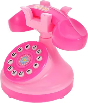 UPKOCH Retro Phone Toy, Telephone Pretend Play Toy Classic Vintage Old Fashion Telephone Kids Play Phone Early Educational Toys Role Play Interactive Party Favor