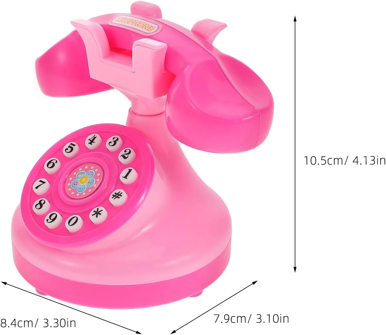 UPKOCH Retro Phone Toy, Telephone Pretend Play Toy Classic Vintage Old Fashion Telephone Kids Play Phone Early Educational Toys Role Play Interactive Party Favor