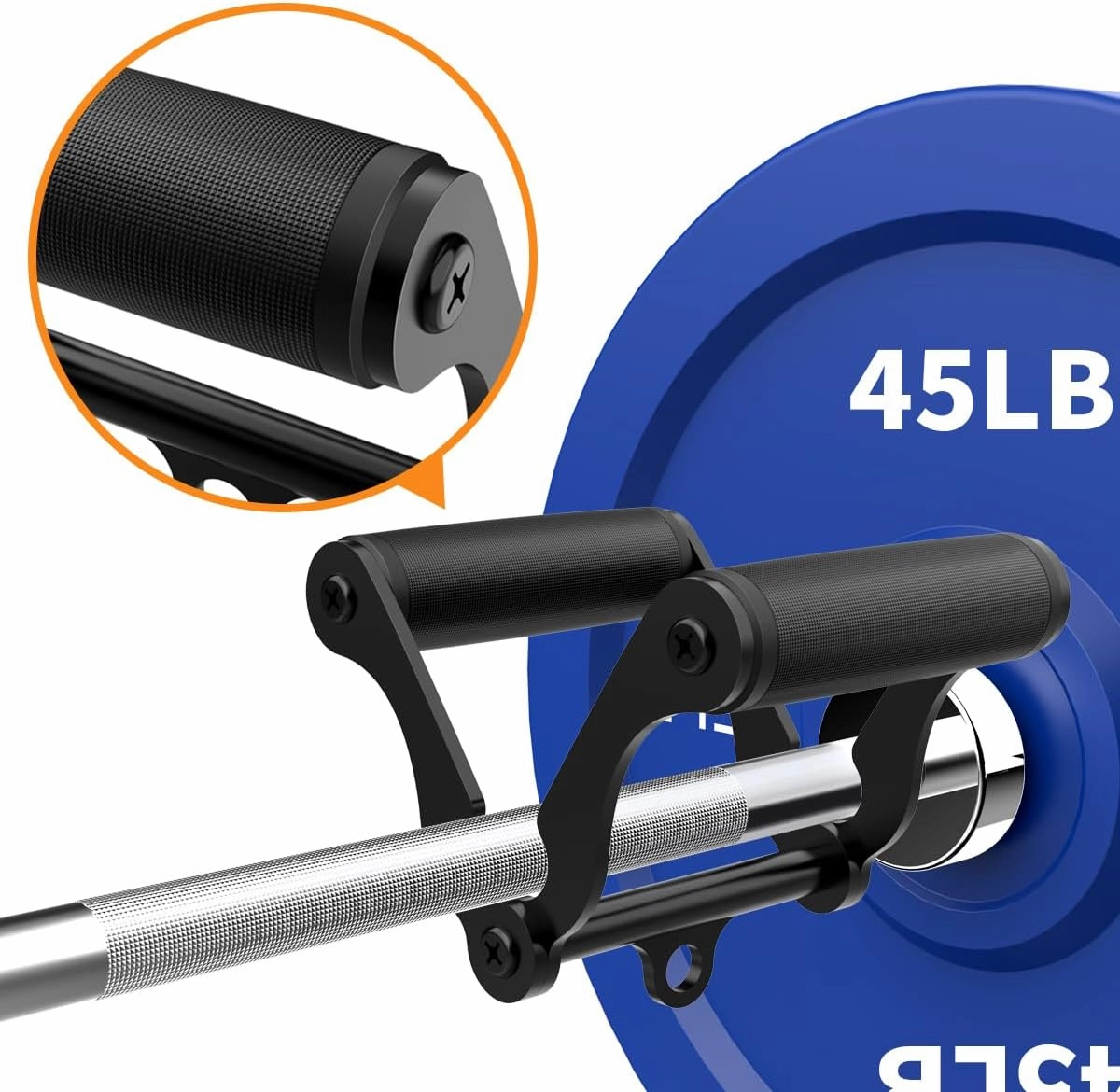 V Bar T-Bar Row Landmine Handle Attachment for Barbell Bars, Solid Mine Double D Row Handle Grips with Non-Slip Rubber Grips, T-Row Attachment for Olympic Strength Training Bars