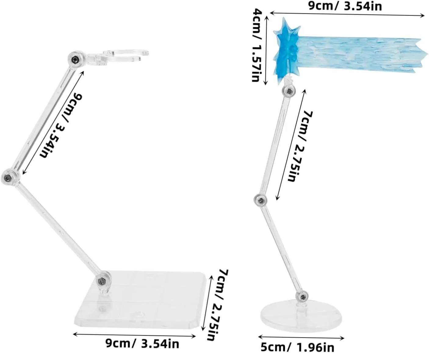 Vaguelly Anime Model Display Stand Blue Parts Action Figure Support Base Doll Display Rack Portable Toy Figure Holder