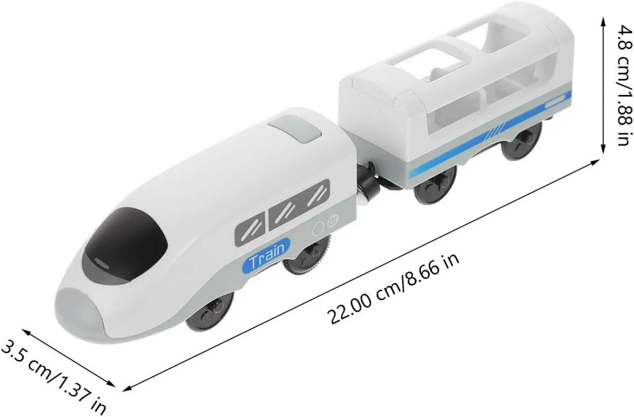 Vaguelly Kid's Intelligence Toy Educational Train Head Model Children's Birthday Present Battery Operated Toy Train