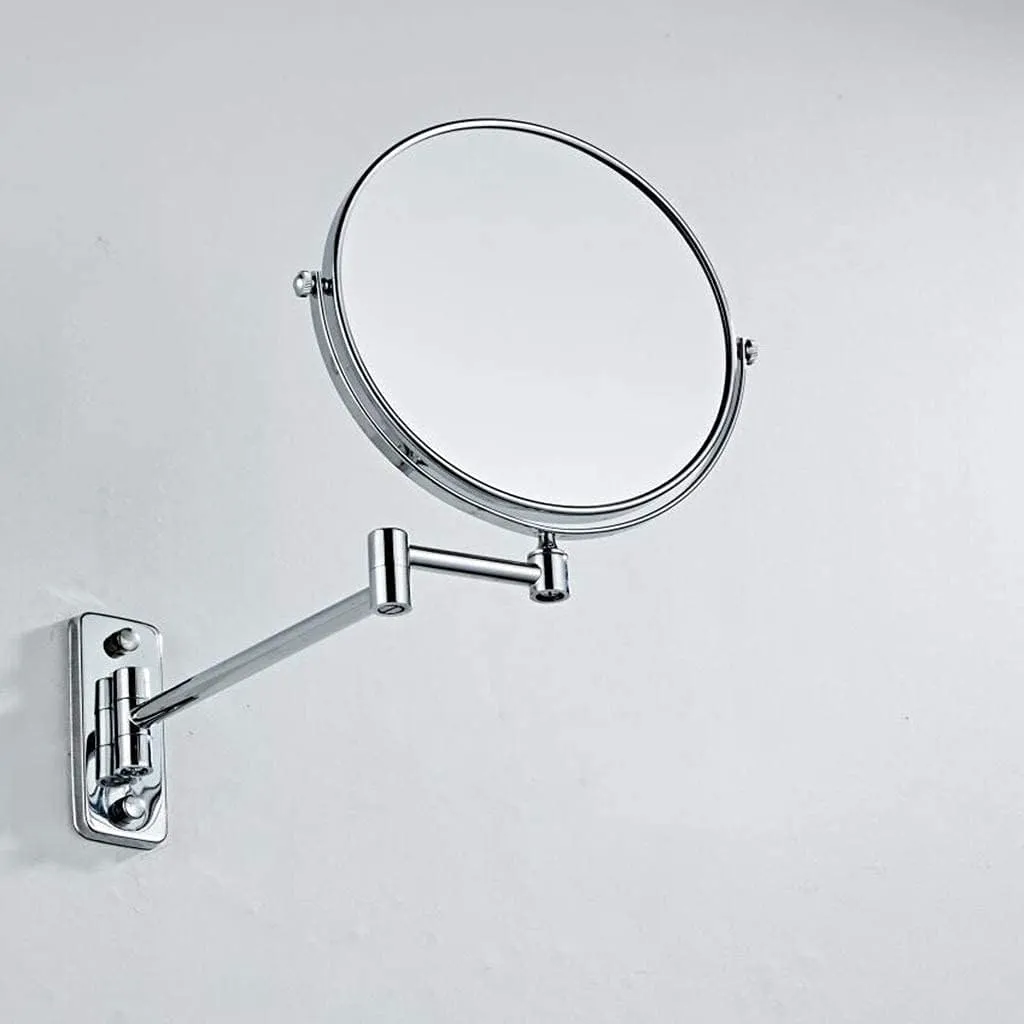 Vanity Mirror Wall Mount, Bathroom Mirror 8inch Round 360 Rotating Makeup Mirror Double Sided Cosmetic Mirror Shaving in Bedroom,Rose Gold_5X(Rose Gold,5X)