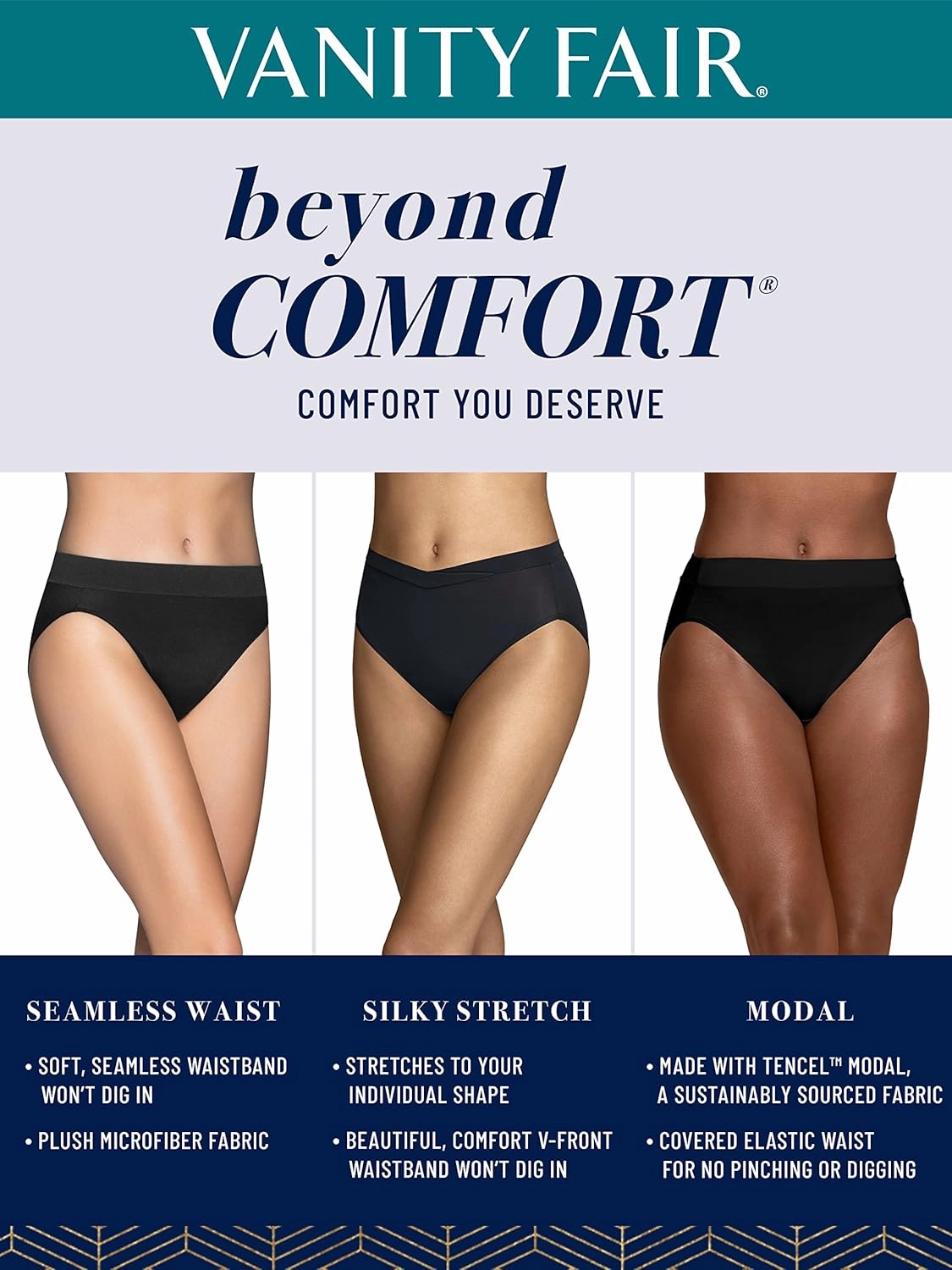 Vanity Fair Women's Beyond Comfort Bikini Panties