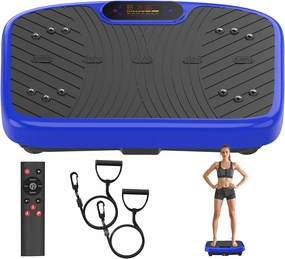 Vibration Plate Exercise Machine, Vibration Plate for Lymphatic Drainage, Portable Sport Gym for Shaping Whole Body Muscle - Max User Weight 450 Lbs(Blue)