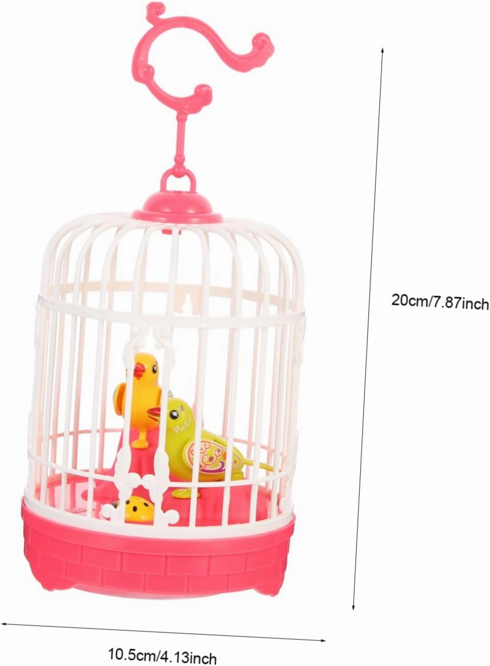 VICASKY Boys and Girls Singing Bird Toy Cage Interactive Electric Toy with Sound Light Compact Design for for Who