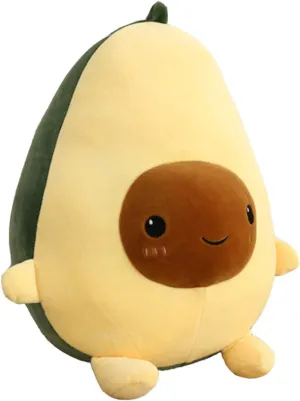 VICKYPOP Cute Avocado Plush Toy Fruit Stuffed Pillow Pretty Gift for Girls or Boys Friends (A Style, 13.7 inches)