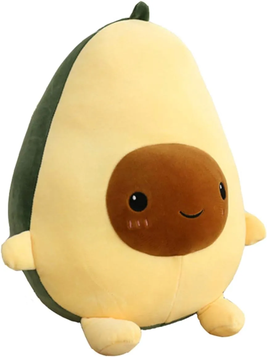 VICKYPOP Cute Avocado Plush Toy Fruit Stuffed Pillow Pretty Gift for Girls or Boys Friends (A Style, 13.7 inches)