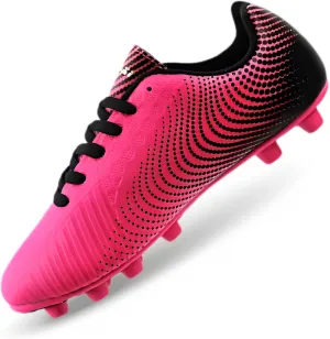 Vizari Stealth Firm Ground Soccer Cleats - Lightweight, Durable & Comfortable Youth Soccer Cleats with Excellent Traction - Boys Soccer Shoes with Padded Heel & Anti-Stretch Lining