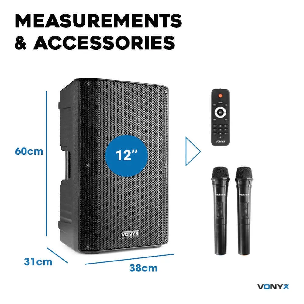 Vonyx VSA500-PA 12″ Portable PA System