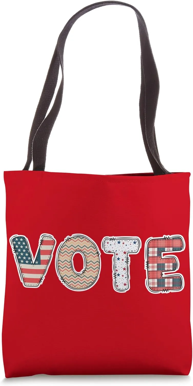 Vote Retro Vintage USA Civic Action Rights November Election Tote Bag