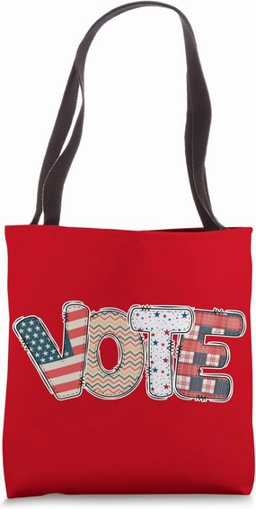 Vote Vintage Retro USA Civic Action Rights November Election Tote Bag
