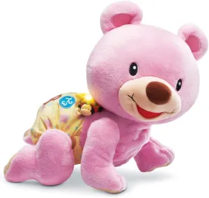 VTech - Teddy Bear, 1,2,3 Suis-Me, Pink Teddy Bear Walking on 4 Legs, Baby Motor Skills, Interactive and Musical Toy, Baby Gift from 9 Months - Content in French