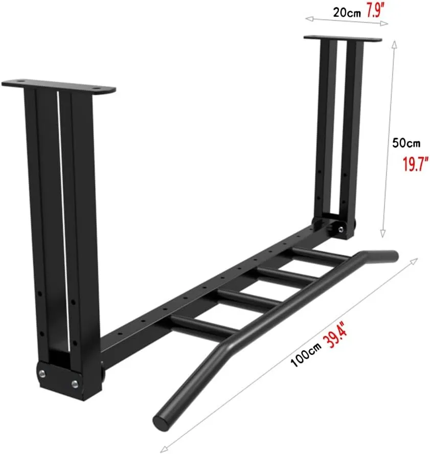 Wall Mounted Pull Up Bar, Ceiling Beam Mounted Heavy Duty Gym Horizontal Bar, Height Adjustable, Maximum Load 300kg (Color : Style 1)