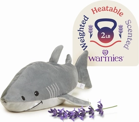 warmies Microwavable Stuffed Animals, Shark - Heated Stuffed Animal Plushie for Warmth & Comfort - Cute Soft Plush Toys for Adults & Children (Boys, Girls, Babies & Toddlers)