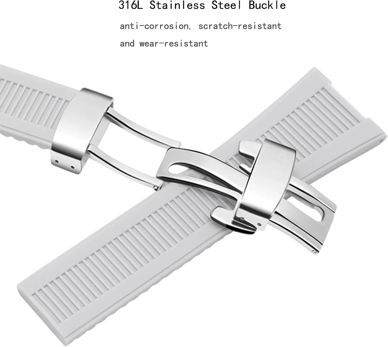 Watch Band Compatible with Patek Philippe Nautilus 5711 5712 5712G 5726 5980, Soft Silicone Rubber Replacement Wrist Strap for Patek Philippe Nautilus Watch Straps