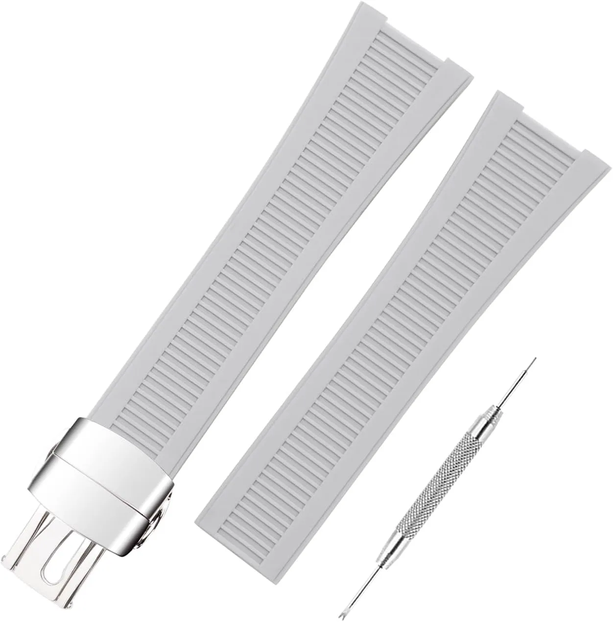 Watch Band Compatible with Patek Philippe Nautilus 5711 5712 5712G 5726 5980, Soft Silicone Rubber Replacement Wrist Strap for Patek Philippe Nautilus Watch Straps