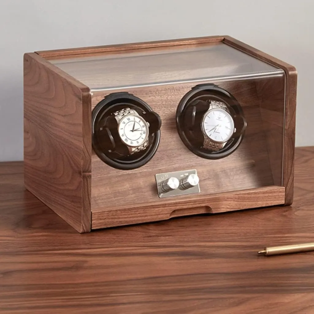 Watch Box Single For Men And Women Watch Shaker Storage Box With Transparent Cover,Wooden Watch Box Jewelry Box, Retro Simple Storage Case Luxury Watch Case Display Organizer(Size:1 epitope)