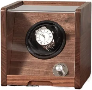 Watch Box Single For Men And Women Watch Shaker Storage Box With Transparent Cover,Wooden Watch Box Jewelry Box, Retro Simple Storage Case Luxury Watch Case Display Organizer(Size:1 epitope)