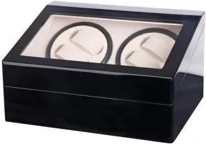 Watch Winder for 10 Automatic Watches, Wood Shell Piano Paint Exterior and Extremely Silent Motor, Flexible Plush Pillow,Black