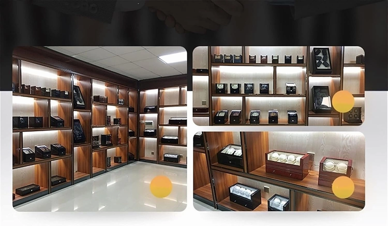 Watch Display Box Automatic Single Watch Winder Wood Shell Piano Paint Exterior and Extremely Silent Motor Soft Flexible Watch Pillow for Men' s and L