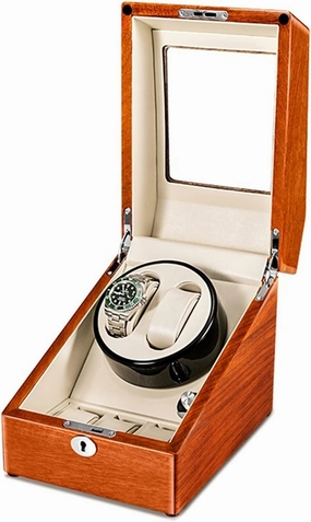 Watch Display Box Automatic Watch Winder 2 0/2 3/4 6 Storage Display Case Box Natural, Solid Wood Shell,Qiuet Mabuchi Motors and Flexible Watch Pillow
