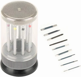 Watch Repair Kit 9Pcs/Set Watch Slotted Screwdriver Set Repair Watchmakers Tools with Base Plate Repair
